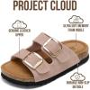 image:imageProject Cloud 100 Genuine Leather Kids Sandals  Non Slip and Lightweight Beach Sandals for Girls with Memory Foam Insole amp Cork Footbed Slides for Kids  Boys amp Girls Footwear Little SantoriniDusty Pink Suede
