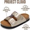 image:imageProject Cloud 100 Genuine Leather Kids Sandals  Non Slip and Lightweight Beach Sandals for Girls with Memory Foam Insole amp Cork Footbed Slides for Kids  Boys amp Girls Footwear Little SantoriniRosegold Leather