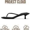 image:imageProject Cloud 100 Genuine Leather Sandals Women Footwear  Memory Foam Insole Fashion Dress Kitten Heels for Women  Lightweight and Comfortable Summer Sandals for Women 2026 MangoBlack