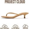 image:imageProject Cloud 100 Genuine Leather Sandals Women Footwear  Memory Foam Insole Fashion Dress Kitten Heels for Women  Lightweight and Comfortable Summer Sandals for Women 2026 MangoTan Suede
