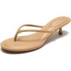 image:imageProject Cloud 100 Genuine Leather Sandals Women Footwear  Memory Foam Insole Fashion Dress Kitten Heels for Women  Lightweight and Comfortable Summer Sandals for Women 2026 MangoTan Leather
