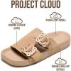 image:imageProject Cloud 100 Genuine Leather Womens Sandals Dressy  Lightweight amp NonSlip Womens Flats Sandals Women with Plush amp Soft Insole Slides Sandals for Women 2026 VeloraBeige Suede