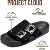image:imageProject Cloud 100 Genuine Leather Womens Sandals Dressy  Lightweight amp NonSlip Womens Flats Sandals Women with Plush amp Soft Insole Slides Sandals for Women 2026 VeloraBlack Suede