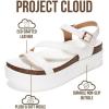image:imageProject Cloud Platform Sandals Women Footwear  Plush amp Soft Insole Wedge Sandals for Women Footwear Stylish Platform Shoes with Adjustable Straps MellowWhite