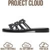 image:imageProject Cloud Womens Sandals with Memory Foam  Eco Crafted Leather Sandals for Women 2026  Flats  Non Slip amp Comfortable Sandals Women LisaBlack