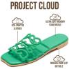 image:imageProject Cloud Womens Sandals with Memory Foam  Eco Crafted Leather Sandals for Women 2026  Flats  Non Slip amp Comfortable Sandals Women LisaEmerald Green