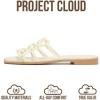 image:imageProject Cloud Womens Sandals with Memory Foam  Eco Crafted Leather Sandals for Women 2026  Flats  Non Slip amp Comfortable Sandals Women LisaWhite