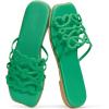 image:imageProject Cloud Womens Sandals with Memory Foam  Eco Crafted Leather Sandals for Women 2026  Flats  Non Slip amp Comfortable Sandals Women LisaEmerald Green