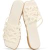 image:imageProject Cloud Womens Sandals with Memory Foam  Eco Crafted Leather Sandals for Women 2026  Flats  Non Slip amp Comfortable Sandals Women LisaWhite