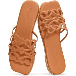 image:imageProject Cloud Womens Sandals with Memory Foam  Eco Crafted Leather Sandals for Women 2026  Flats  Non Slip amp Comfortable Sandals Women LisaCognac