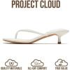image:imageProject Cloud 100 Genuine Leather Kitten Heels for Women Footwear  Memory Foam Fashion Thong Heels for Women  Lightweight Summer Sandals for Womens 2026 MangoWhite