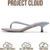 image:imageProject Cloud 100 Genuine Leather Kitten Heels for Women Footwear  Memory Foam Fashion Thong Heels for Women  Lightweight Summer Sandals for Womens 2026 MangoBlue