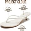 image:imageProject Cloud 100 Genuine Leather Kitten Heels for Women Footwear  Memory Foam Fashion Thong Heels for Women  Lightweight Summer Sandals for Womens 2026 MangoWhite