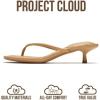 image:imageProject Cloud 100 Genuine Leather Kitten Heels for Women Footwear  Memory Foam Fashion Thong Heels for Women  Lightweight Summer Sandals for Womens 2026 MangoTan Leather