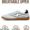 image:imageProject Cloud Fashion Sneakers for Women 2026  LaceUp Shoes Trendy Women Sneakers with Memory Foam Insole Womens Fashion Sneakers NonSlip Womens Shoes IritaLight Blue Microsuede