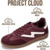 image:imageProject Cloud Fashion Sneakers for Women 2026  LaceUp Shoes Trendy Women Sneakers with Memory Foam Insole Womens Fashion Sneakers NonSlip Womens Shoes IritaBurgundy
