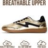 image:imageProject Cloud Fashion Sneakers for Women 2026  LaceUp Shoes Trendy Women Sneakers with Memory Foam Insole Womens Fashion Sneakers NonSlip Womens Shoes IritaBlack Gold