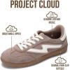 image:imageProject Cloud Fashion Sneakers for Women 2026  LaceUp Shoes Trendy Women Sneakers with Memory Foam Insole Womens Fashion Sneakers NonSlip Womens Shoes IritaTaupe Multi