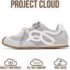 image:imageProject Cloud Womens Shoes with Leather Memory Foam Insole Trendy Sneakers for Women  Lightweight amp NonSlip Womens Sneakers Walking Shoes for Women Footwear LowyLight Blue