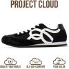image:imageProject Cloud Womens Shoes with Leather Memory Foam Insole Trendy Sneakers for Women  Lightweight amp NonSlip Womens Sneakers Walking Shoes for Women Footwear LowyBlack