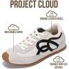 image:imageProject Cloud Womens Shoes with Leather Memory Foam Insole Trendy Sneakers for Women  Lightweight amp NonSlip Womens Sneakers Walking Shoes for Women Footwear LowyWhite