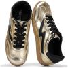 image:imageProject Cloud Fashion Sneakers for Women 2026  LaceUp Shoes Trendy Women Sneakers with Memory Foam Insole Womens Fashion Sneakers NonSlip Womens Shoes IritaBlack Gold