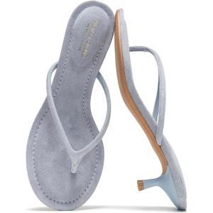 image:imageProject Cloud 100 Genuine Leather Kitten Heels for Women Footwear  Memory Foam Fashion Thong Heels for Women  Lightweight Summer Sandals for Womens 2026 MangoBlue