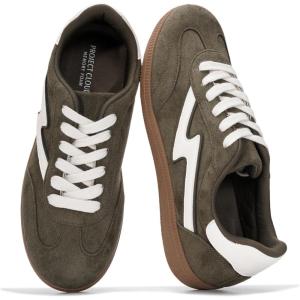 image:imageProject Cloud Fashion Sneakers for Women 2026  LaceUp Shoes Trendy Women Sneakers with Memory Foam Insole Womens Fashion Sneakers NonSlip Womens Shoes IritaOlive