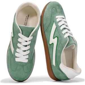 image:imageProject Cloud Fashion Sneakers for Women 2026  LaceUp Shoes Trendy Women Sneakers with Memory Foam Insole Womens Fashion Sneakers NonSlip Womens Shoes IritaGreen Multi