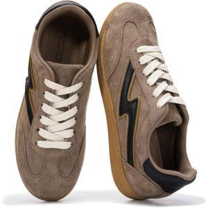 image:imageProject Cloud Fashion Sneakers for Women 2026  LaceUp Shoes Trendy Women Sneakers with Memory Foam Insole Womens Fashion Sneakers NonSlip Womens Shoes IritaLight Taupe