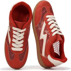 image:imageProject Cloud Fashion Sneakers for Women 2026  LaceUp Shoes Trendy Women Sneakers with Memory Foam Insole Womens Fashion Sneakers NonSlip Womens Shoes IritaRed Mesh
