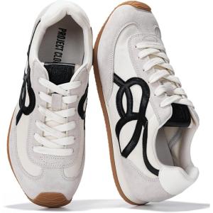 image:imageProject Cloud Womens Shoes with Leather Memory Foam Insole Trendy Sneakers for Women  Lightweight amp NonSlip Womens Sneakers Walking Shoes for Women Footwear LowyWhite