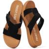 image:imageProject Cloud 100 Genuine Leather Womens Sandals  Easy Slip On Sandals for Women 2026 with Plush Cushioned Insole  Lightweight amp Non Slip Womens Slides for Women Footwear NinaBlack Suede