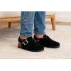 image:imageProject Cloud 100 Genuine Leather Kids Clogs with Natural Cork Footbed amp Memory Foam Insole Arch Support  NonSlip Clogs for Kids  Slippers Sandals for Boys amp Girls FootwearBlack Suede With Back Strap