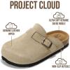 image:imageProject Cloud 100 Genuine Leather Kids Clogs with Natural Cork Footbed amp Memory Foam Insole Arch Support  NonSlip Clogs for Kids  Slippers Sandals for Boys amp Girls FootwearTaupe Suede