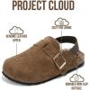 image:imageProject Cloud 100 Genuine Leather Kids Clogs with Natural Cork Footbed amp Memory Foam Insole Arch Support  NonSlip Clogs for Kids  Slippers Sandals for Boys amp Girls FootwearBrown Fur Lined