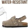 image:imageProject Cloud 100 Genuine Leather Kids Clogs with Natural Cork Footbed amp Memory Foam Insole Arch Support  NonSlip Clogs for Kids  Slippers Sandals for Boys amp Girls FootwearTaupe With Back Strap
