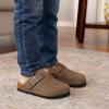 image:imageProject Cloud 100 Genuine Leather Kids Clogs with Natural Cork Footbed amp Memory Foam Insole Arch Support  NonSlip Clogs for Kids  Slippers Sandals for Boys amp Girls FootwearBrown Sugar