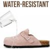image:imageProject Cloud 100 Genuine Leather Kids Clogs with Natural Cork Footbed amp Memory Foam Insole Arch Support  NonSlip Clogs for Kids  Slippers Sandals for Boys amp Girls FootwearLilac Suede