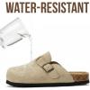 image:imageProject Cloud 100 Genuine Leather Kids Clogs with Natural Cork Footbed amp Memory Foam Insole Arch Support  NonSlip Clogs for Kids  Slippers Sandals for Boys amp Girls FootwearTaupe Suede