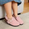 image:imageProject Cloud 100 Genuine Leather Kids Clogs with Natural Cork Footbed amp Memory Foam Insole Arch Support  NonSlip Clogs for Kids  Slippers Sandals for Boys amp Girls FootwearPink With Back Strap