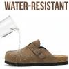 image:imageProject Cloud 100 Genuine Leather Kids Clogs with Natural Cork Footbed amp Memory Foam Insole Arch Support  NonSlip Clogs for Kids  Slippers Sandals for Boys amp Girls FootwearBrown Sugar