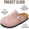 image:imageProject Cloud 100 Genuine Leather Kids Clogs with Natural Cork Footbed amp Memory Foam Insole Arch Support  NonSlip Clogs for Kids  Slippers Sandals for Boys amp Girls FootwearLilac Suede