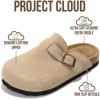 image:imageProject Cloud 100 Genuine Leather Kids Clogs with Natural Cork Footbed amp Memory Foam Insole Arch Support  NonSlip Clogs for Kids  Slippers Sandals for Boys amp Girls FootwearStone Suede