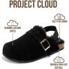 image:imageProject Cloud 100 Genuine Leather Kids Clogs with Natural Cork Footbed amp Memory Foam Insole Arch Support  NonSlip Clogs for Kids  Slippers Sandals for Boys amp Girls FootwearBlack Fur Lined