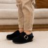 image:imageProject Cloud 100 Genuine Leather Kids Clogs with Natural Cork Footbed amp Memory Foam Insole Arch Support  NonSlip Clogs for Kids  Slippers Sandals for Boys amp Girls FootwearBlack Fur Lined
