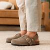 image:imageProject Cloud 100 Genuine Leather Kids Clogs with Natural Cork Footbed amp Memory Foam Insole Arch Support  NonSlip Clogs for Kids  Slippers Sandals for Boys amp Girls FootwearTaupe With Back Strap