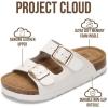 image:imageProject Cloud 100 Genuine Leather Kids Sandals  Natural Cork Footbed NonSlip Slides for Kids  Lightweight Boys amp Girls Sandals  WaterResistant Girls amp Boys SandalsPearl White Leather