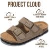 image:imageProject Cloud 100 Genuine Leather Kids Sandals  Natural Cork Footbed NonSlip Slides for Kids  Lightweight Boys amp Girls Sandals  WaterResistant Girls amp Boys SandalsTaupe Suede