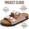image:imageProject Cloud 100 Genuine Leather Kids Sandals  Natural Cork Footbed NonSlip Slides for Kids  Lightweight Boys amp Girls Sandals  WaterResistant Girls amp Boys SandalsPink